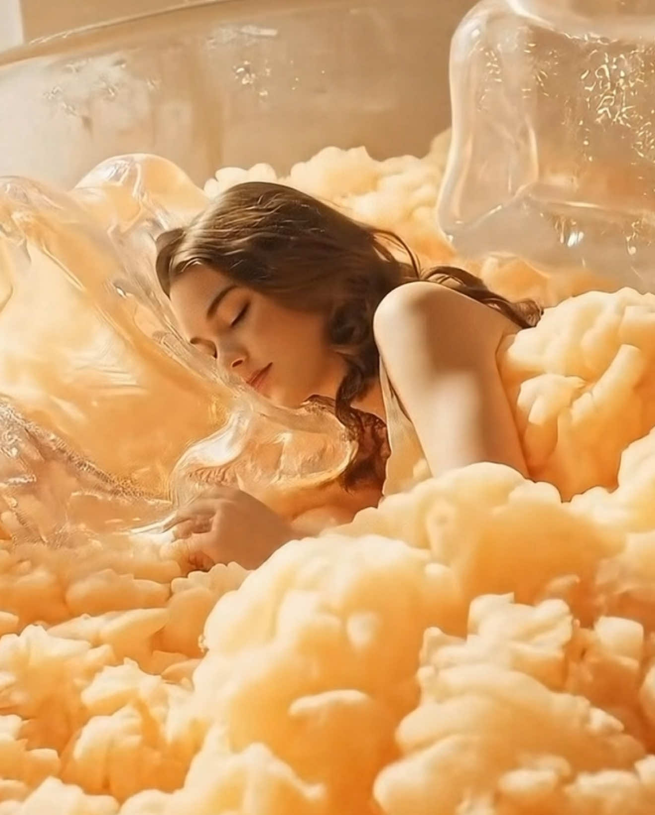 Honestly, I think I’m choosing the Orange Cream soda bed 🍊#asmrsounds #asmr #oddlysatisfying #relaxing #bed 