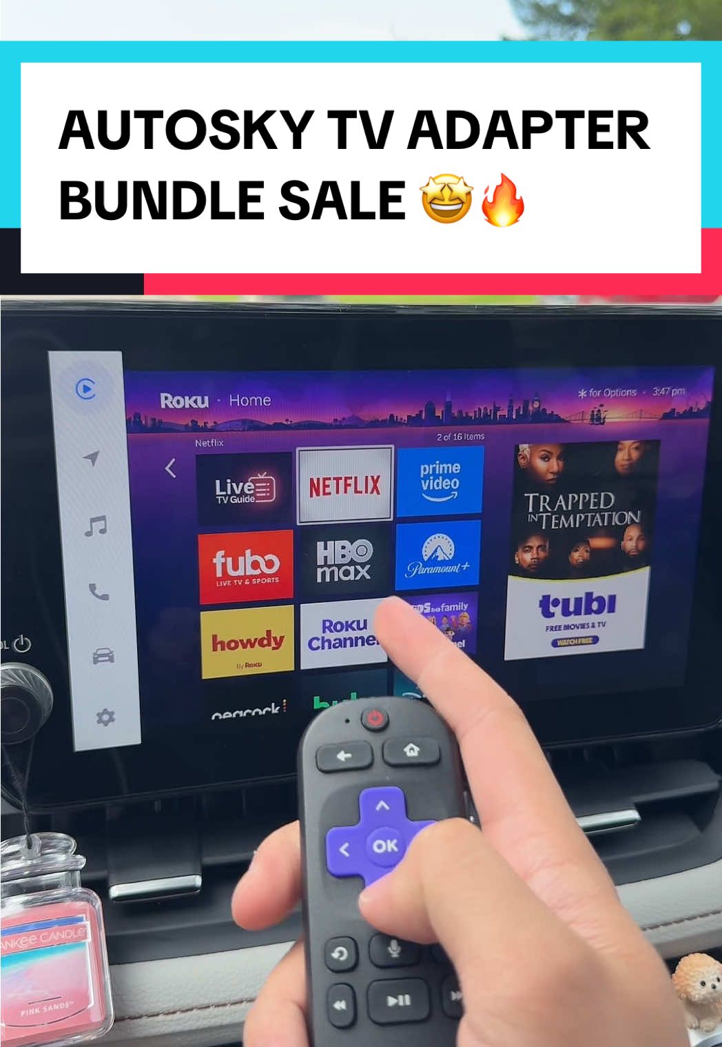 The new one is a much better deal for what you get #autosky #carplay #carplayadapter #netflix #tiktokshoplabordaysale 