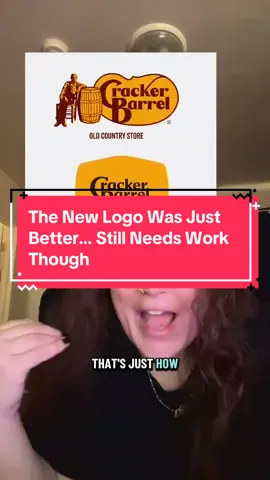 Nostalgia shouldn’t outweigh usability for a logo. This is an illustration #crackerbarrel #crackerbarrellogo #newlogo #graphicdesignismypassion #logocritique 
