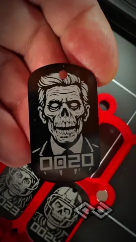 #holloween is coming and we are using our @Creality official Falcon A1 Pro to create some #zombie dog tags to give away at @themakercamp in Oct. These are all laser engraved using the Falcons 20w laser and came out amazing! Each one is unique and numbered and we will be giving them away at Maker Camp. #creality #creality3d #crealityfalcon  @Creality official US @creality3dofficial 