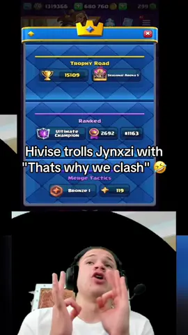 THAT'S WHY WE CLASH #jynxzi #clashroyale #viral #fyp #funny 