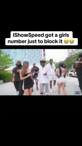 IShowSpeed got a girls number just to block it.. 😭😭 #ishowspeed #ishowspeedclipz #marathon #clips #girl 