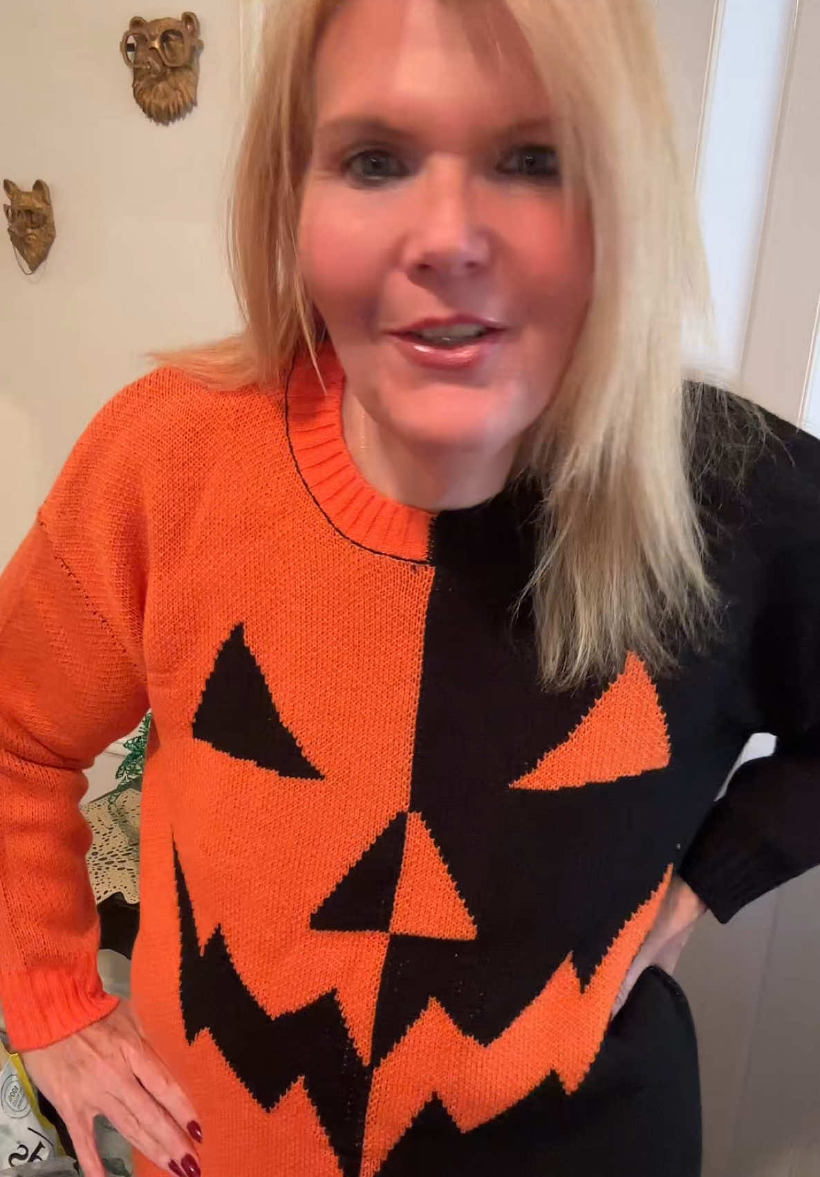 One of my absolute favorites it’s so cool, unique and different. #SweaterWeather #TikTokShopLaborDaySale #tastemakersnewyork #Halloween #HalloweenSweater 
