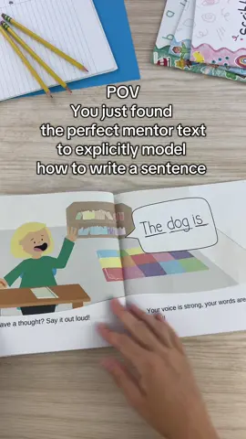 Are you explicitly modeling sentence writing in kindergarten and first grade writing time?! #teachersoftiktok #kindergartenteachers #firstgradeteachers #backtoschool #writersworkshop  