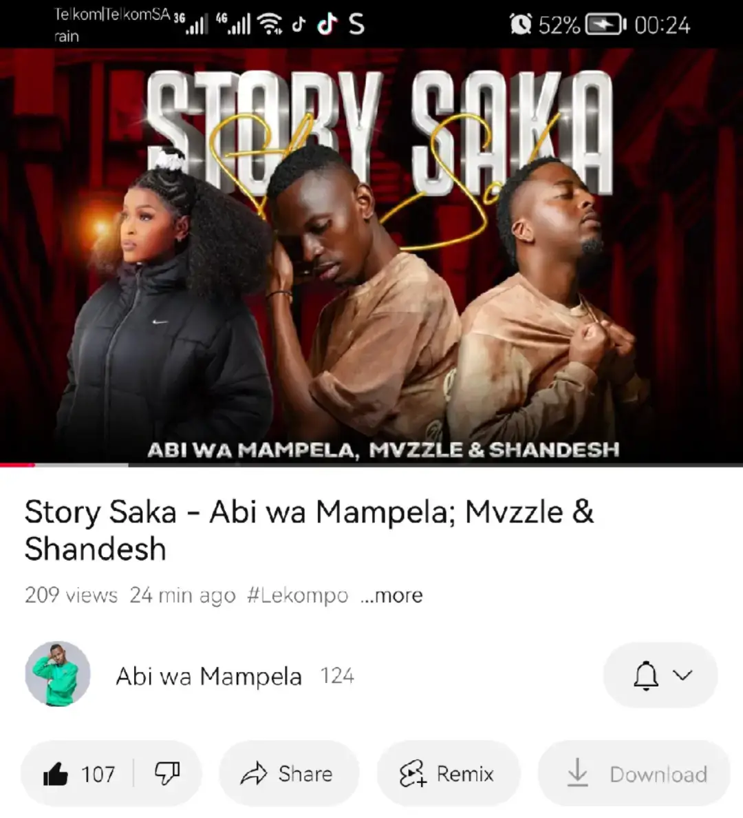 The wait is finally over 💃💃 Let's go subscribe, stream, like and share 💃💃 @M V Z Z L E @shandesh PSR @Abi Wa Mampela  #shandesh28 #newrelease #abiwamampela #lekompo 