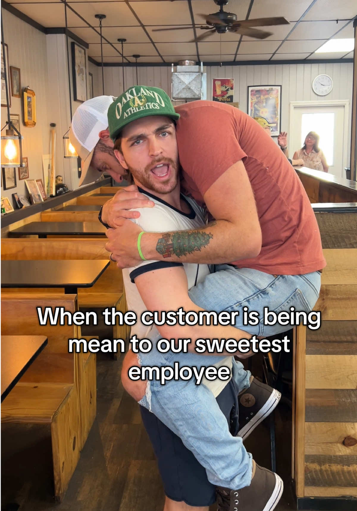 Chad is so sweet and sensitive… how could you be mean to him #restaurant #restaurantlife #deli #fyp #akron 