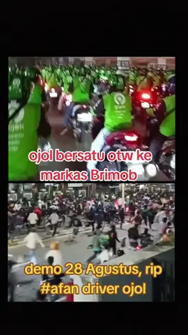 Massa pengemudi ojek online (ojol) menggeruduk Markas Komando (Mako) Brimob di Kwitang, Jakarta Pusat, Kamis (28/8) malam WIB. Pantauan di lokasi, massa yang beratribut ojol terus berdatangan ke depan Mako Brimob hingga pukul 22.40 WIB. Dari arah Mako Brimob, tembakan gas air mata berkali kali dilepaskan. Massa sempat mundur, namun tidak berselang lama kembali maju. #demo  #dpr  #ojol  #beritatiktok  #xbca 