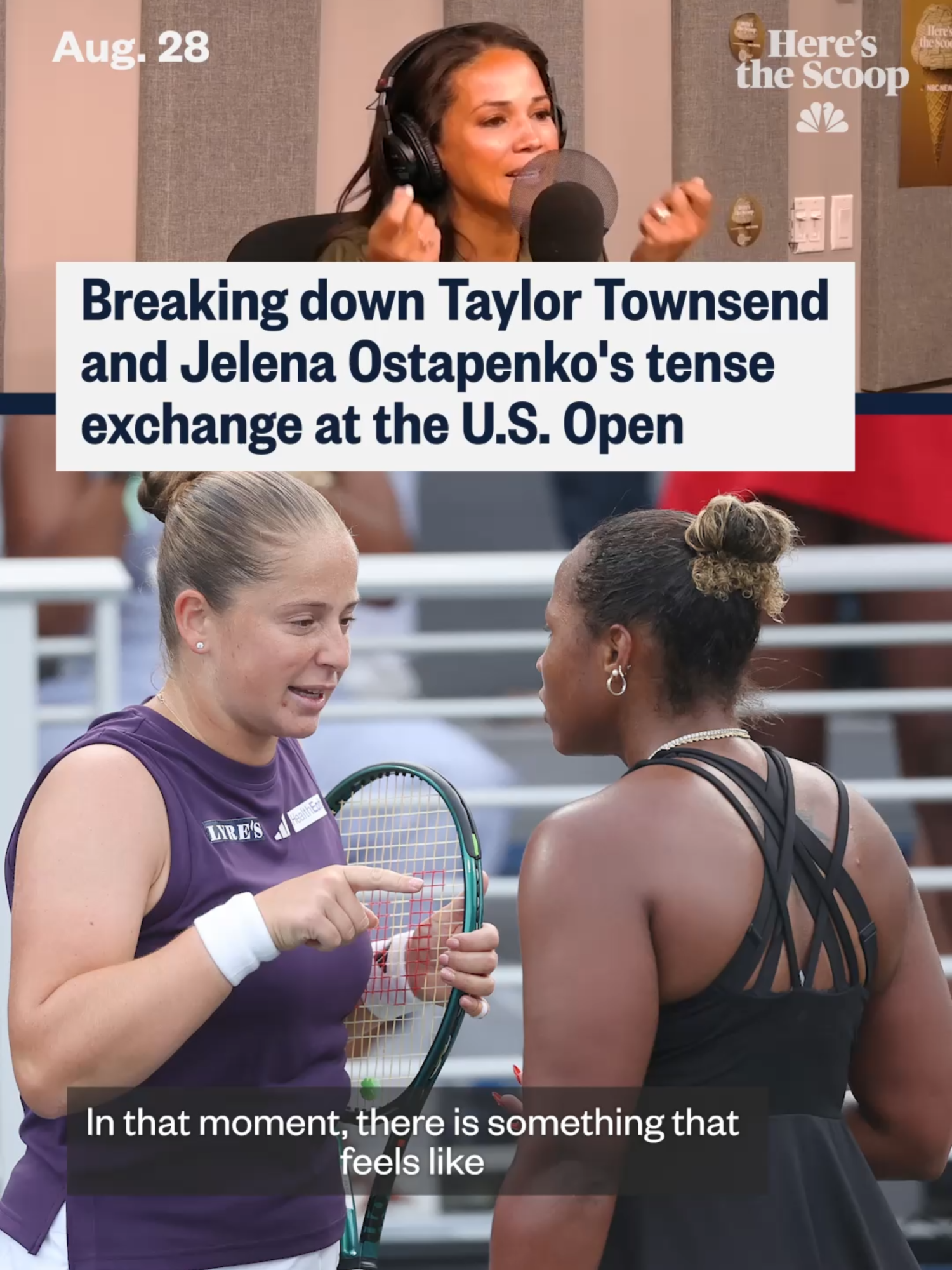 #TaylorTownsend says #JelenaOstapenko told her she has 