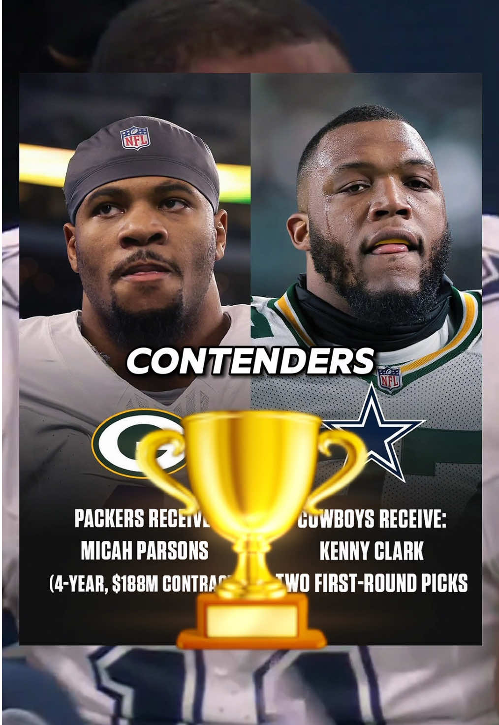 Kenny Clark makes the Dallas Cowboys SUPER BOWL CONTENDERS following the Micah Parsons TRADE 🔥 The Dallas Cowboys traded Micah Parsons to the Green Bay Packers in exchange for Kenny Clark 😳 #micahparsons #kennyclark #cowboys #packers #nfl 