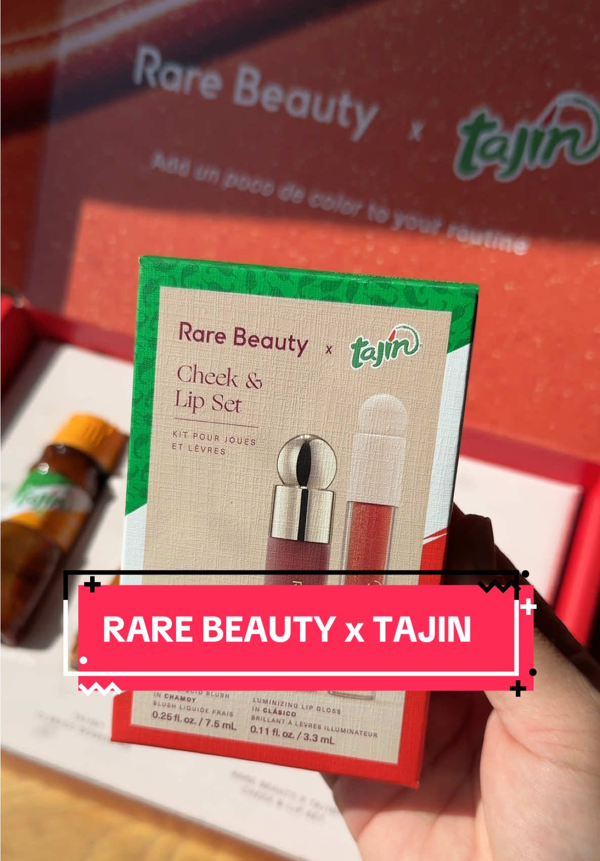 A collab so good it should be illegal 🙂‍↕️🤍 @Rare Beauty @TajinUSA Official Account did that! #rarebeauty #tajin #makeupunboxing #prunboxing #makeupswatches 