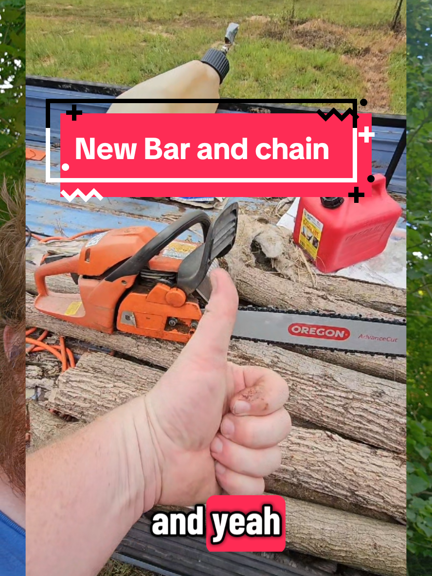 Say hello to the new bar and chain... see what I did there? #offgridguru #OffGrid #OffGridLiving #saw #house 