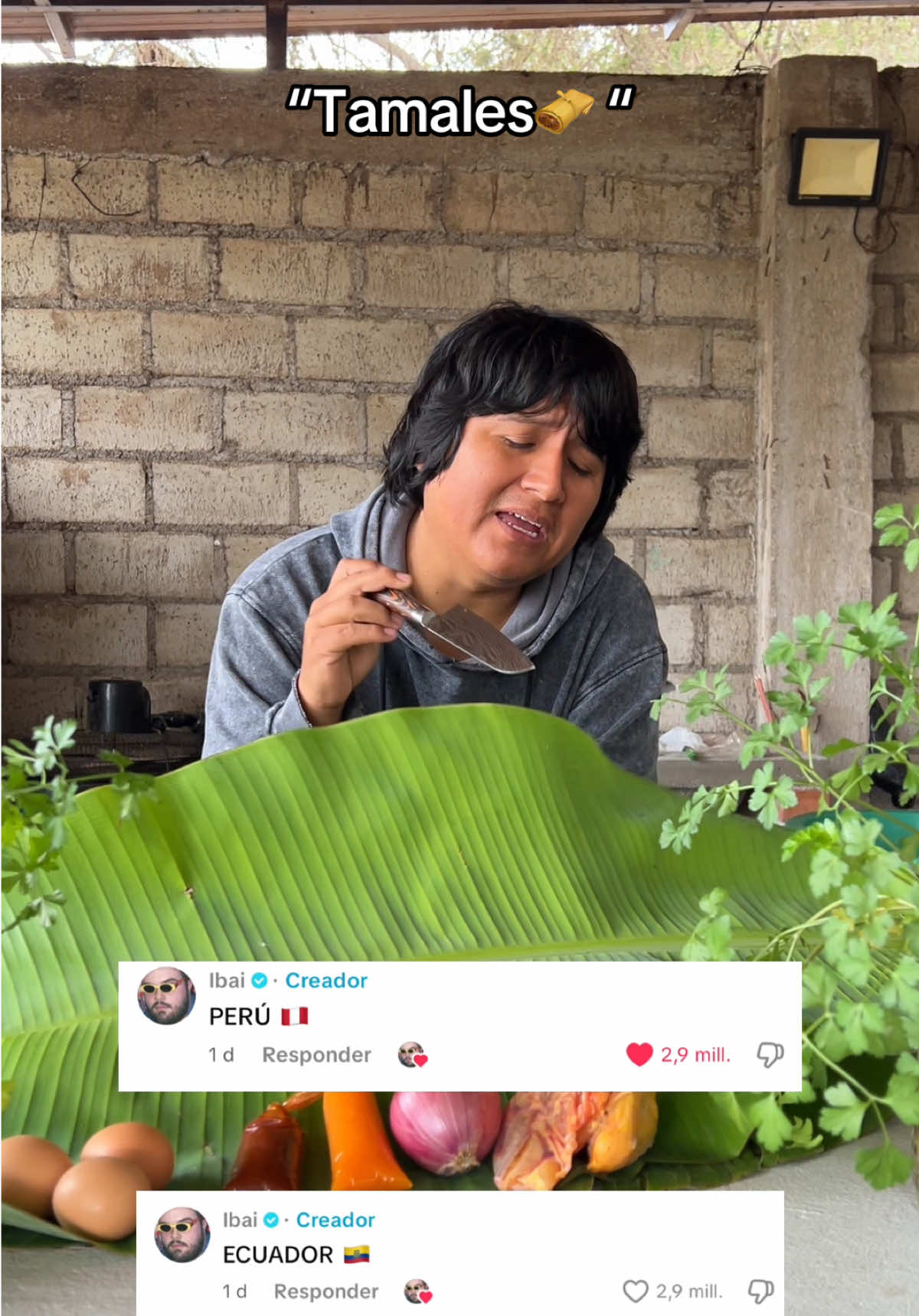 Vamos Perú 🇵🇪 Tamales 🫔 #sibenito #cocina #ibai #peru🇵🇪 