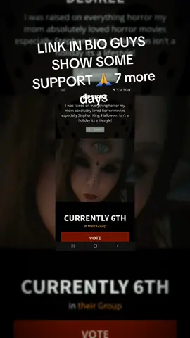 All im asking for is your free vote 1 time or every 24 hours either helps tremendously 🙏🤞 #needsomesupport  #supportwhosupportsyou  #faceofhalloween #pleasegovote #linkinbio 