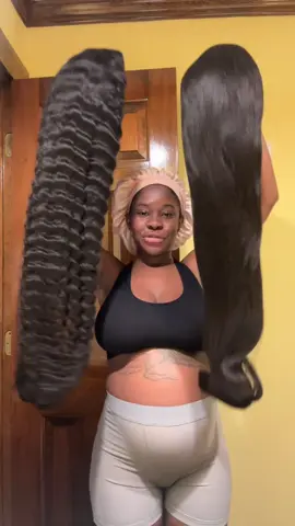 two 13x4 40inch wigs, straight & deepwave i can't wait to install so 🔥🔥 Click the 2nd link in my bio for access to this hair vendor 😍 this 13x4 full frontal 40” Human hair Wig for LESS THAN $200 a piece, is from my “Personal 40” hair VENDOR” link to my website is in my bio ! ⏰ Vendor details below ⬇️ • lengths 18” - 40” (price list available on previous post & website ) • 150% & 180% density available • all wigs are swiss/transparent lace fronts , lace size 13x4 , 13x6 are AVAILABLE  BIG HEAD FRIENDLY  •Express shipping is available for extra $$$ ⏰ #fyp #wigreview #straightwig #deepwavewig #40inchhair 