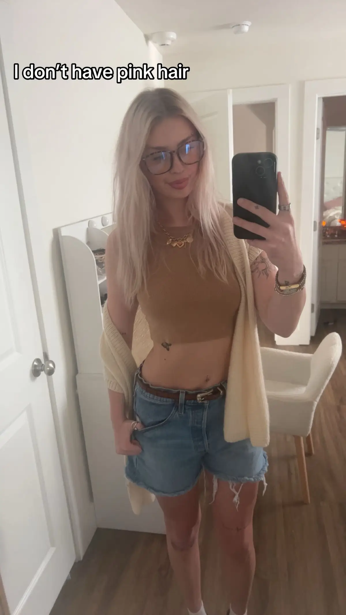 I have no pictures with pink hair 