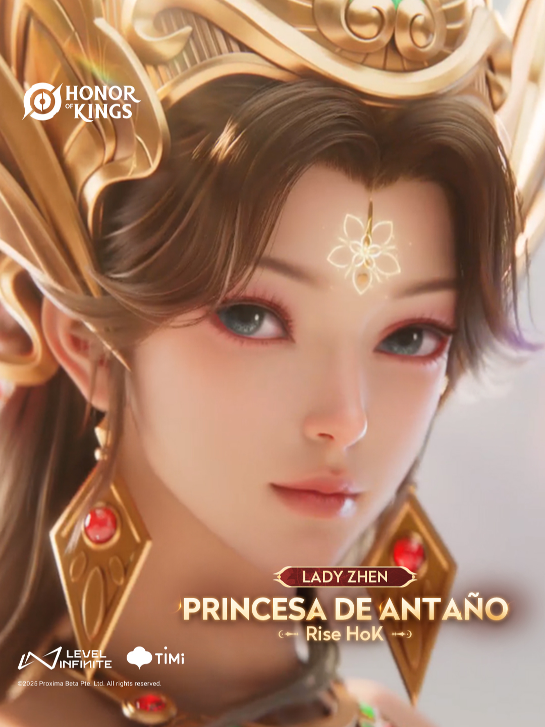 👑¡Lady Zhen  Puteri Gunung Ledang ya está disponible! 🎁Consíguela gratis en el evento de Tarjetas Rascables. 💃¡Déjate cautivar por su elegante baile! ¡Se ha actualizado la apreciación del aspecto de Lady Zhen's - Puteri Gunung Ledang! #HOK #HonorofKings #NuevoAspecto #LadyZhen #PuteriGunungLedang