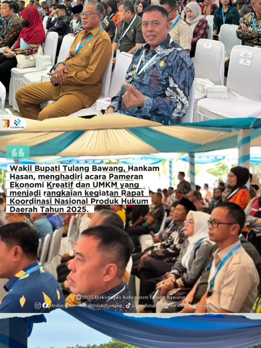 ✨ Wakil Bupati Tulang Bawang, Hankam Hasan hadiri Pameran Ekonomi Kreatif & UMKM di Kendari  ✨ Langkah nyata dukung penguatan UMKM & ekonomi kreatif, sekaligus jalin kolaborasi antar daerah. #TulangBawang #EkonomiKreatif #UMKM #Rakornas2025 #Kendari