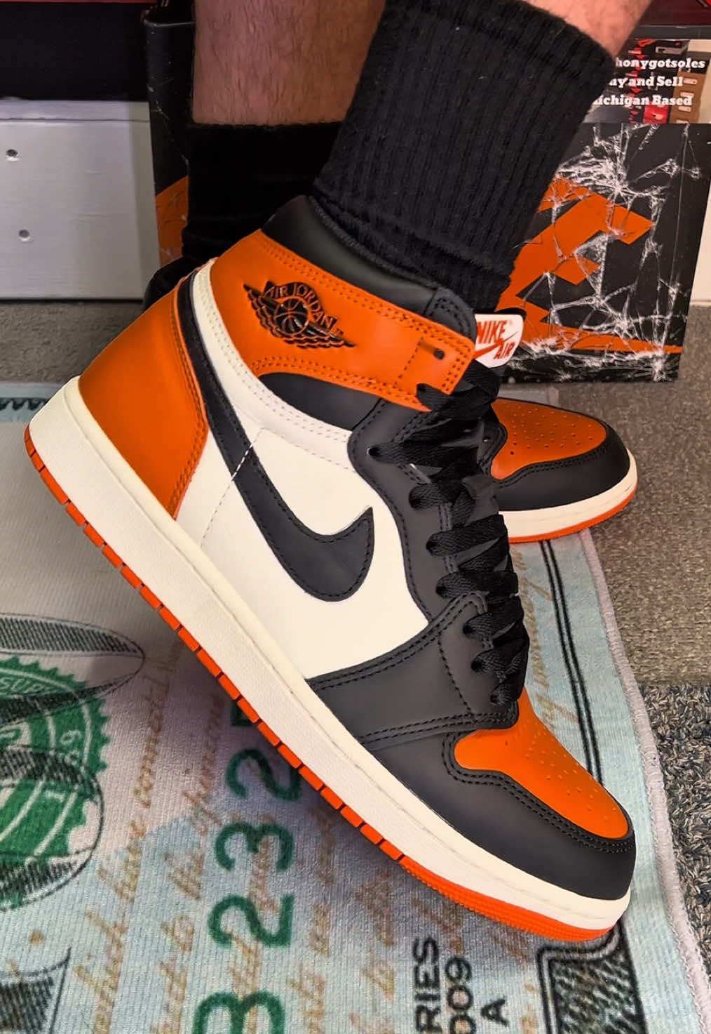 Jordan 1 Shattered Backboard on foot!🔥#fyp #fypシ #jordan1retrohigh #jordan #nike 