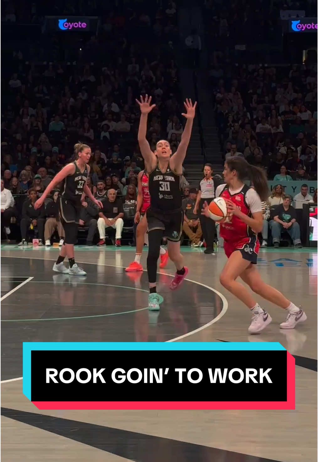 Rookie Sonia Citron showin’ off early and knocks it down from downtown 🎯 #rook #ballin #hoops #WNBA 