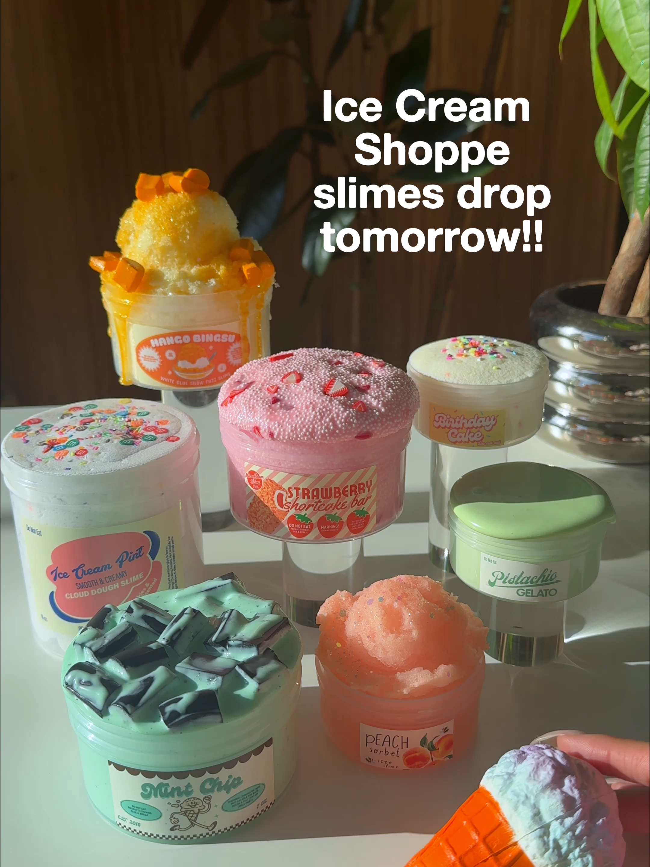 I already know you’re going to ask, and no you can’t eat any of these! 😋 Ice Cream Shoppe slimes drop TOMORROW at 3 PM PST ✨🍦 #ogslimes