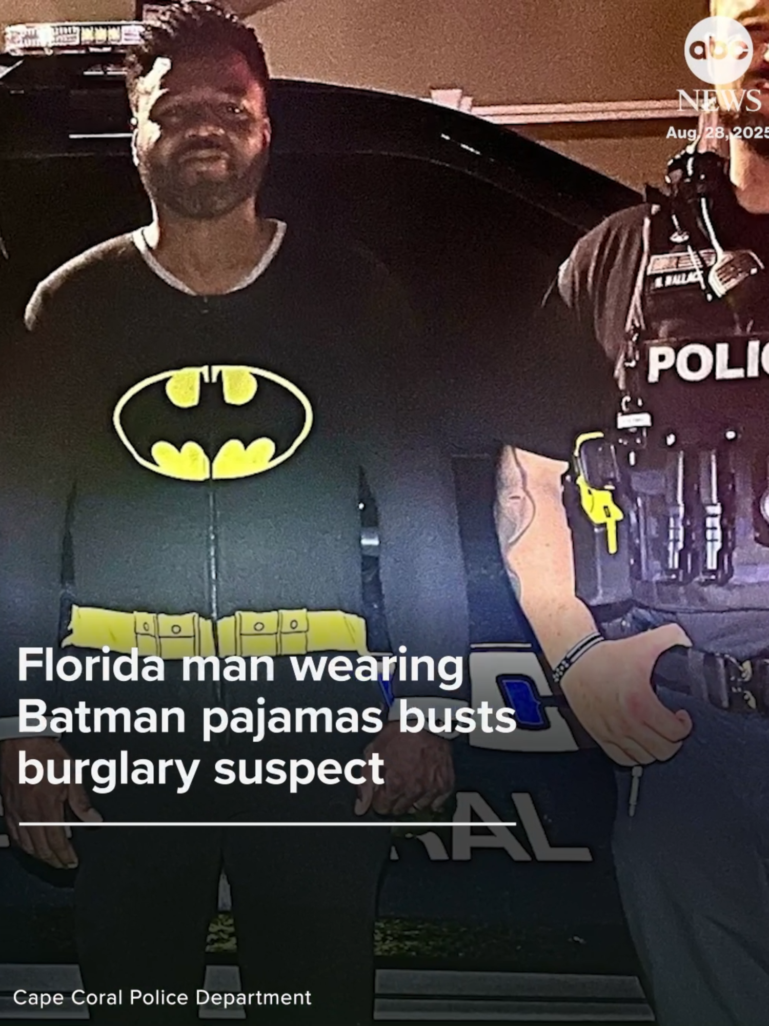 Bam! Pow! A man in Florida proved that not all heroes wear capes after he thwarted a burglary and detained a suspect — all while wearing Batman pajamas, according to police.