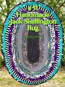 Jack Skellington Rug #jellyrollrug #jackskellington #thenightmarebeforechristmas #sally #fabricrug 