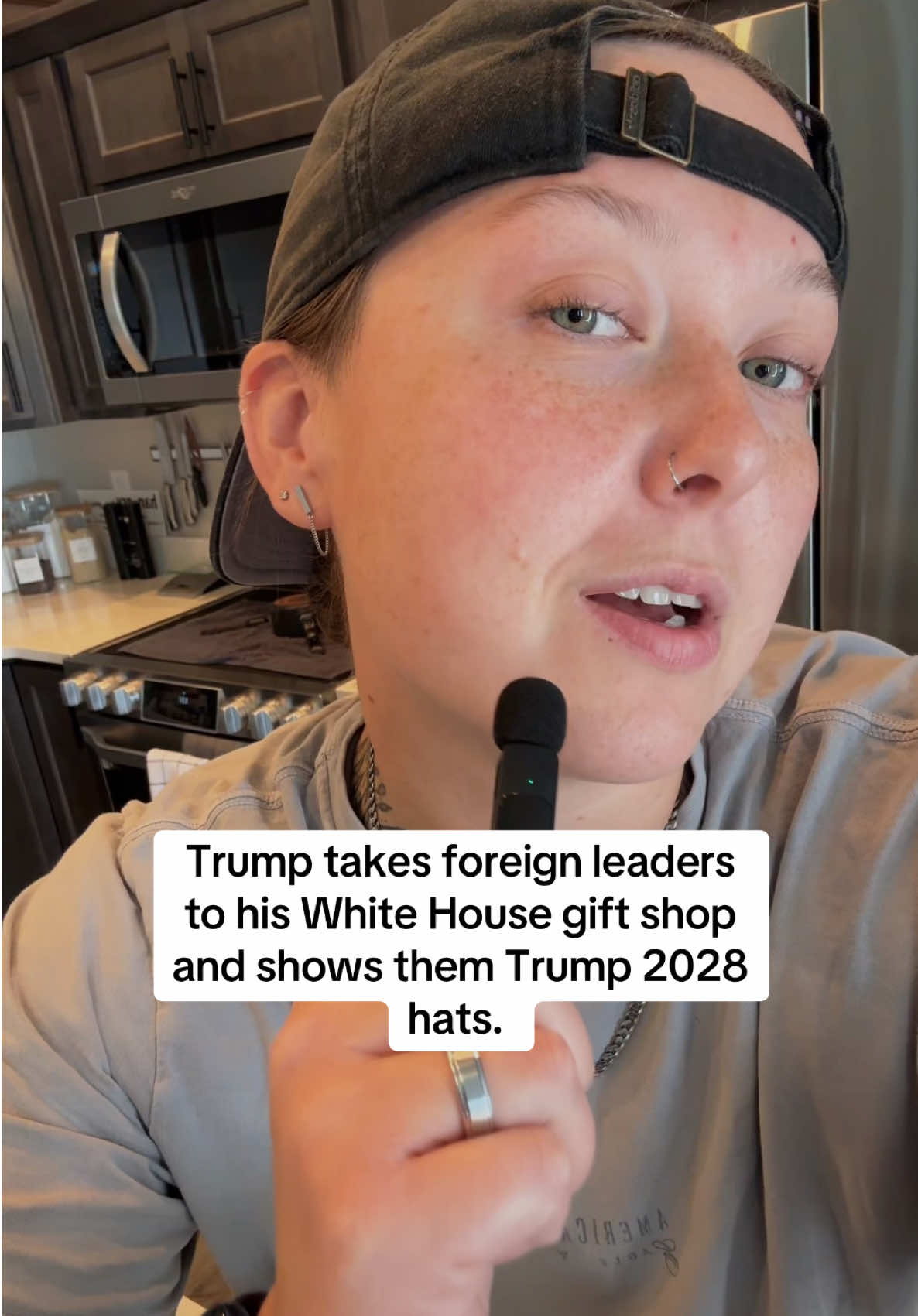 Trump takes foreign leaders to his White House gift shop and shows them Trump 2028 hats. I dont think trump is planning on leaving after his second term. #trump #republicans 