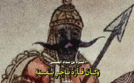 من معلقة عنترة بن شداد العبسي #pov #fyp #fypシ #fypシ゚viral #عنتر 