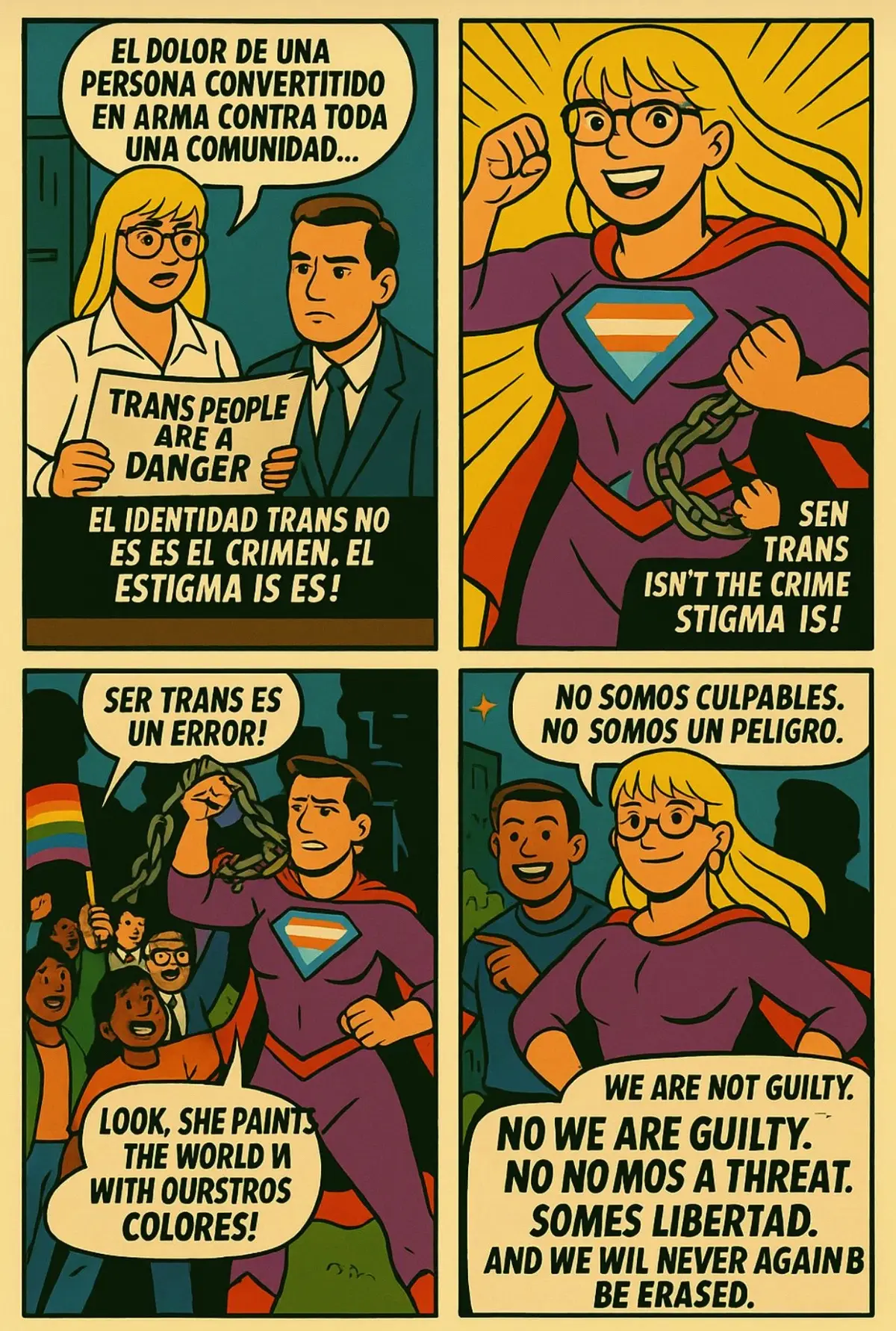 Opinión | El dolor de una persona no puede convertirse en arma contra toda una comunidad Por Jannelle Spencer  Educadora, investigadora y mujer trans Las palabras que se volvieron titulares En las cartas y videos dejados por Robin Westman antes del tiroteo en Minneapolis, se leen frases como: “Estoy harta de ser trans” y “Desearía no haberme lavado el cerebro con esa idea”. Son palabras duras, íntimas, que reflejan un profundo dolor interno. Lo que encontramos aquí no es un manifiesto político ni un ataque explícito a la comunidad LGBT+. Lo que vemos es un testimonio desgarrador de alguien que vivía en medio de una crisis de salud mental, marcada por el arrepentimiento, la frustración y el aislamiento. Convertir este sufrimiento personal en prueba colectiva de que “las personas trans son peligrosas” es tan cruel como injusto. Salud mental ≠ identidad trans Los problemas de salud mental afectan a todas las personas, en cualquier orientación o identidad de género. Lo que Robin expresó no es un rechazo hacia la comunidad trans, sino hacia sí misma, un reflejo del peso del estigma, la precariedad económica para costear tratamientos médicos y el eco de discursos religiosos que llaman a “arrepentirse de existir”. Reducir este crimen a un “crimen trans” es un error y una mentira. No se trata de la identidad de género, sino de un contexto de abandono institucional, presión social y soledad emocional. La violencia espiritual del arrepentimiento forzado Las frases de Robin deben leerse también a la luz de lo que muchas personas trans escuchan a diario en templos, casas y espacios escolares: “tu identidad es pecado”, “tienes que arrepentirte”. Ese discurso no salva vidas: las destruye. Interiorizar la vergüenza y el odio hacia sí misma es violencia espiritual, y sus consecuencias pueden ser devastadoras. No se trata de justificar actos de violencia, sino de entender que el caldo de cultivo no está en ser trans, sino en vivir en un entorno que condena la mera existencia. Contra la manipulación política Hoy, sectores de la ultraderecha blanca y latina celebran estas frases como si fueran prueba de que “ser trans es un error”. Pero lo que realmente confirman es el peso de un sistema que obliga a muchas personas trans a cargar con culpas ajenas, con el miedo al rechazo, con la imposibilidad de alcanzar un cuerpo acorde a sus sueños por falta de recursos médicos. La instrumentalización de este dolor para sembrar odio no busca justicia, busca votos y control político. Y frente a eso, la comunidad trans no debe ser borrada ni reducida a un estigma. Lo que debemos sostener La violencia de Robin Westman no representa a las personas trans. Representa el abandono de la salud mental. Representa el eco de discursos religiosos que llaman a arrepentirse de existir. Representa la carga insoportable del estigma. Pero ser trans no es el problema. El problema es la transfobia, la invisibilización y la manipulación de nuestro dolor con fines políticos. Por eso repetimos: no somos culpables, no somos un peligro, somos libertad. Y jamás volveremos a ser borradas.
