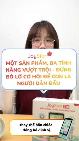 📱 Điện thoại thông minh học sinh Joystar S10 Joystar S10 – sản phẩm thuộc thương hiệu Joystar  Xuân Sứ (Việt Nam) Sản xuất tại Trung Quốc theo tiêu chuẩn công nghệ cao, mang đến giải pháp công nghệ an toàn và hiệu quả cho học sinh. Ưu điểm nổi bật. Màn hình 6.1 inch HD+ – hiển thị rõ nét, bảo vệ mắt. Pin 4000mAh – học tập & liên lạc cả ngày. Camera trước 5MP, sau 8MP  phục vụ học online và chụp tài liệu. RAM 3GB, ROM 32GB chạy mượt ứng dụng học tập, hỗ trợ thẻ nhớ ngoài. Kết nối 4G, Wi-Fi – dễ dàng học trực tuyến, gọi video. Chế độ quản lý phụ huynh  giới hạn thời gian, lọc ứng dụng an toàn. Thiết kế gọn nhẹ, bền bỉ  phù hợp học sinh tiểu học, THCS, THPT. Tại sao chọn Joystar S10?  Thương hiệu Việt  chất lượng quốc tế. Giá hợp lý – dễ tiếp cận.  Học tập hiệu quả giải trí an toàn. Joystar S10 – Người bạn đồng hành tin cậy của học sinh Việt.!