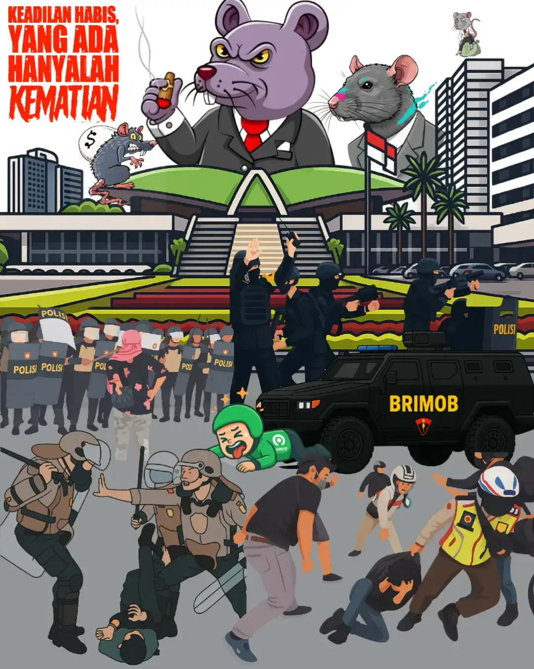 #indonesiasedangtidakbaikbaiksaja #brimobpolri #fyp #ojoldilindas #ojolviral 