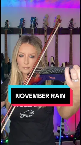 November Rain- Guns N’ Roses- Slash Guitar Solo- Electric Violin Cover by Nina D This solo is so singable and melodic, and that usually means that it works really well on violin. I’ve been meaning to record it for a long time. Today I had the house to myself and decided it was time.  Unfortunately, it was one of those days. The universe was just fighting me every step of the way with getting this video done. There were countless other fires to put out with other aspects of my business, and every time I would get through a few seconds of attempting to get my hair and makeup done, a new call would come in with a new issue and I’d have to stop.  Then when I finally had the time to get to filming, the phone holder was broken. So if the video is a little crooked, it’s because I had to pretty much tape my phone down. And every time a new call came in for a new issue, I had to deal with re-securing the phone. Then my kids came home from school and they were fighting with each other and crying. But— they came home.  There are much more serious issues that people are dealing with than my minor frustrations today. The shirt I am wearing was the official NFL/Buffalo Bills shirt that was sold as a community fundraiser after the Tops Supermarket mass shooting in Buffalo, my hometown. I wore it today in solidarity for the poor students, parents and community members in Minnesota dealing with their own tragedy. My heart is with them all.  November Rain was a bittersweet choice, today.  Thanks to Brody Dolyniuk for lending his voice on the intro and outro.  #novemberrain #gunsnroses #slash #guitarsolo #cover      