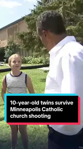 10-year old twins, Alex and Livy Passa, were in the Minneapolis Catholic church attending morning Mass when the attack happened on Wednesday. “We always practice for these, but I never thought it was going to happen,” they tell CBS News’ @Maurice DuBois. #minnesota #minneapolis #church 