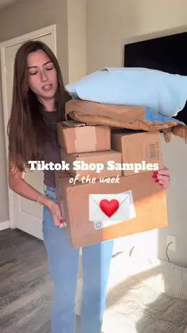 soo many goodies this week! I may or may not have been living in this hoodie 🤭 #tiktokshop #freesample #fyp #foryou #samples 