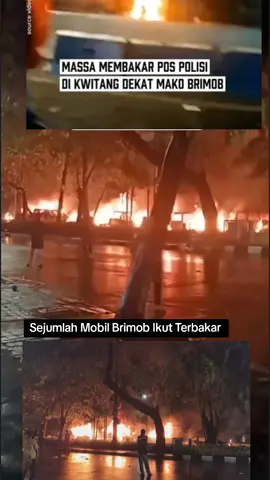 🔥📢 Breaking news Demo 28 Agustus 2025 Kerusuhan di sekitar Mako Brimob Polda Metro Jaya, Kwitang, Pasar Senen, Jakarta Pusat, kian memanas. Pada pukul 01.30 WIB, massa merusak sejumlah mobil yang ada di sekitar Mako Brimob dan membakarnya. #beritatiktok #viral #demo #28agustus2025 #fyp