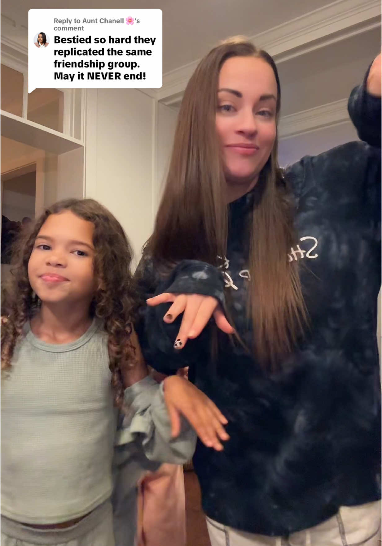 Replying to @Aunt Chanell 🌸 The best replication there ever was! 🤏🏼🤏🏼@JordanAlicia1 @celinetrang @Kelsey Pumel #BestFriends #daughters #minime #growingwithkelsey #momlife 