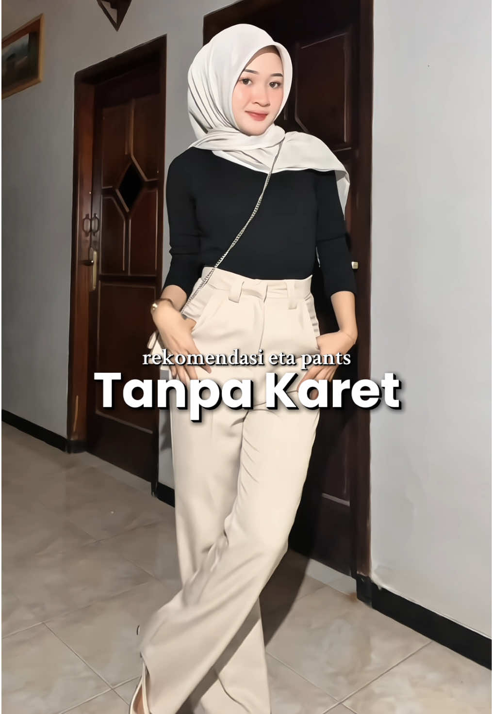 Celana eta pants tanpa karet‼️ #celanatanpakaret #etapants #celanabahan #flarepants #celanaformal 