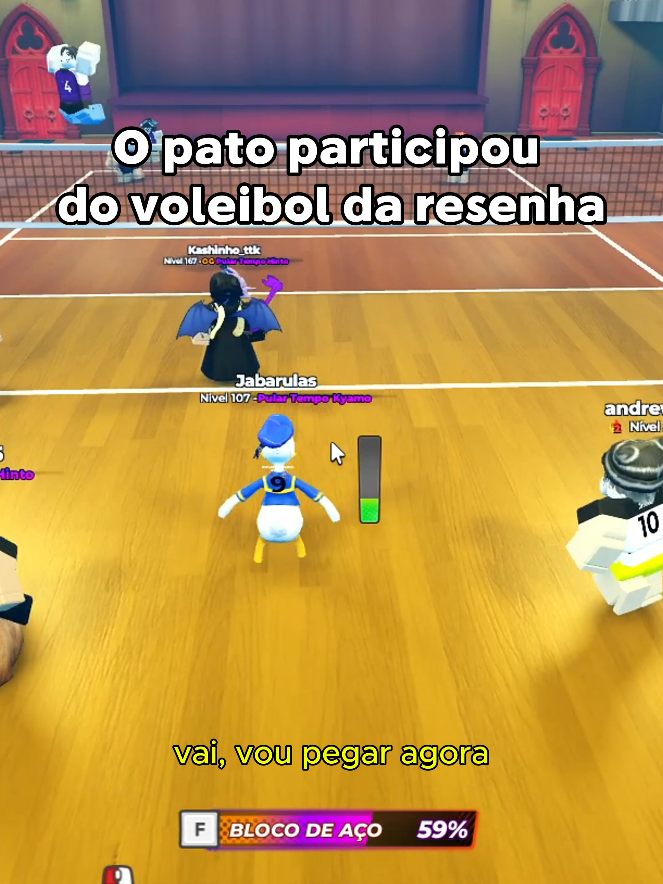 Pato participou do volei da resenha do @kaish_ofc pt 2 (final) #humor #engraçado #robloxfyp #robloxgames