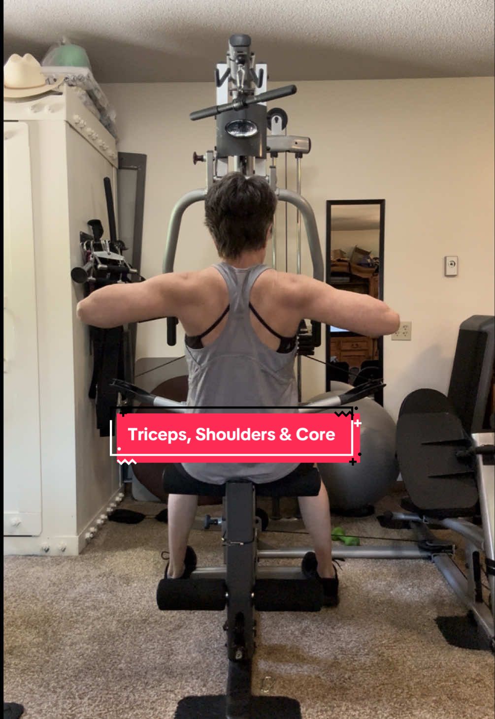 A great workout on this Friday eve. Who am I kidding? Since the dh has pretty much retired, it all seems like Saturday or Sunday. 🤷🏻‍♀️ #womenwholift #homegym #fitover60 #Fitness #transformation