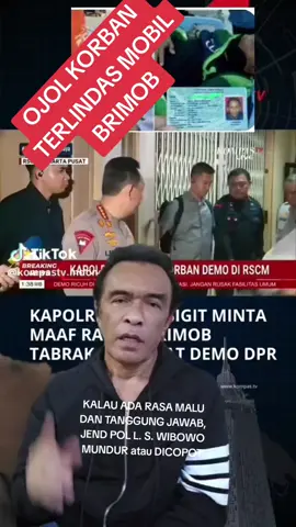 KAPOLRI HARUS MUNDUR ATAU DICOPOT #prabowo #polisi #dpr #ojol #fypage 