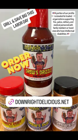 Launching just in time for Labor Day Weekend! 🔥🔥 @Code3Spices and down.rightdelicious unite for an explosive collaboration, unveiling Drew’s Drizzle & Drew’s Dust—a bold, award-winning BBQ sauce and seasoning blend crafted to level up your grilling and cooking with irresistible flavor! #cooking #food #bbq #grilling 