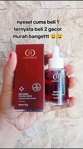 chalonese whitening peeling serum beli 2 murah banget. #chlonese #skincarechalonese #whiteningpeelingserumchalonese #whiteningpeelingserum #creamflekhitam 