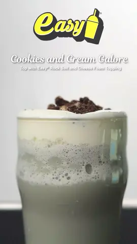 Where sweet meets savory—Cookies & Cream Galore elevated by the smooth, cheesy finish of Easy® Rock Salt & Cheese Foam Topping. 𝗜𝗡𝗚𝗥𝗘𝗗𝗜𝗘𝗡𝗧𝗦: Easy® Cookies & Cream Base (1 scoop 1/2 measuring cup) Easy® Rock Salt & Cheese (100g) Water Ice Crushed Chocolate Cookies 𝗛𝗢𝗪 𝗧𝗢 𝗠𝗔𝗞𝗘 𝗘𝗔𝗦𝗬® 𝗥𝗢𝗖𝗞 𝗦𝗔𝗟𝗧 & 𝗖𝗛𝗘𝗘𝗦𝗘 𝗙𝗢𝗔𝗠 𝗧𝗢𝗣𝗣𝗜𝗡𝗚 1. Combine 100g of Easy® Rock Salt & Cheese and 200 ml of cold water and mix until the desired texture is reached. 2. Transfer into a container. 𝗖𝗢𝗢𝗞𝗜𝗘𝗦 𝗔𝗡𝗗 𝗖𝗥𝗘𝗔𝗠 𝗚𝗔𝗟𝗢𝗥𝗘 𝗪𝗜𝗧𝗛 𝗘𝗔𝗦𝗬® 𝗥𝗢𝗖𝗞 𝗦𝗔𝗟𝗧 & 𝗖𝗛𝗘𝗘𝗦𝗘 𝗙𝗢𝗔𝗠 𝗧𝗢𝗣𝗣𝗜𝗡𝗚: 1. In a 16oz glass with ice, pour water until half of the glass, and transfer into a blender pitcher. 2. Add 1 scoop 1/2 measuring cup Easy® Cookies & Cream Base, and blend for 35 seconds. 3. Pour the cookies & cream frappe mixture into a 16oz glass, and top with Easy® Rock Salt & Cheese Foam Topping, then garnish with crushed chocolate cookies. Serve. To know more about these products, message us now or contact the nearest distributor in your area. Go to www.easybrandph.com for more recipes! #EasyBrandPH #ItsMadeEasy #CookiesandCreamBase #RockSaltandCheese