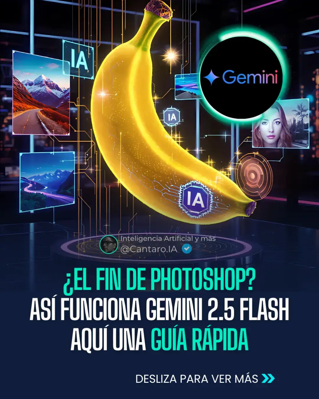 ⚡ Google acaba de lanzar Gemini 2.5 Flash, un nuevo modelo de IA que te permite editar imágenes con solo escribir.  Literalmente, le dices lo que quieres y lo hace.  Sin herramientas, sin complicaciones. Es perfecto para combinar fotos o mantener el mismo personaje en diferentes tomas.  ¡Lo llaman el mejor editor de fotos disponible! Para que tú también lo intentes, he preparado una guía rápida 👉🏼 Sígueme para más 🤠 @cantaro.ia #ia  #google  #gemini  #nanobanana  #imagenes 