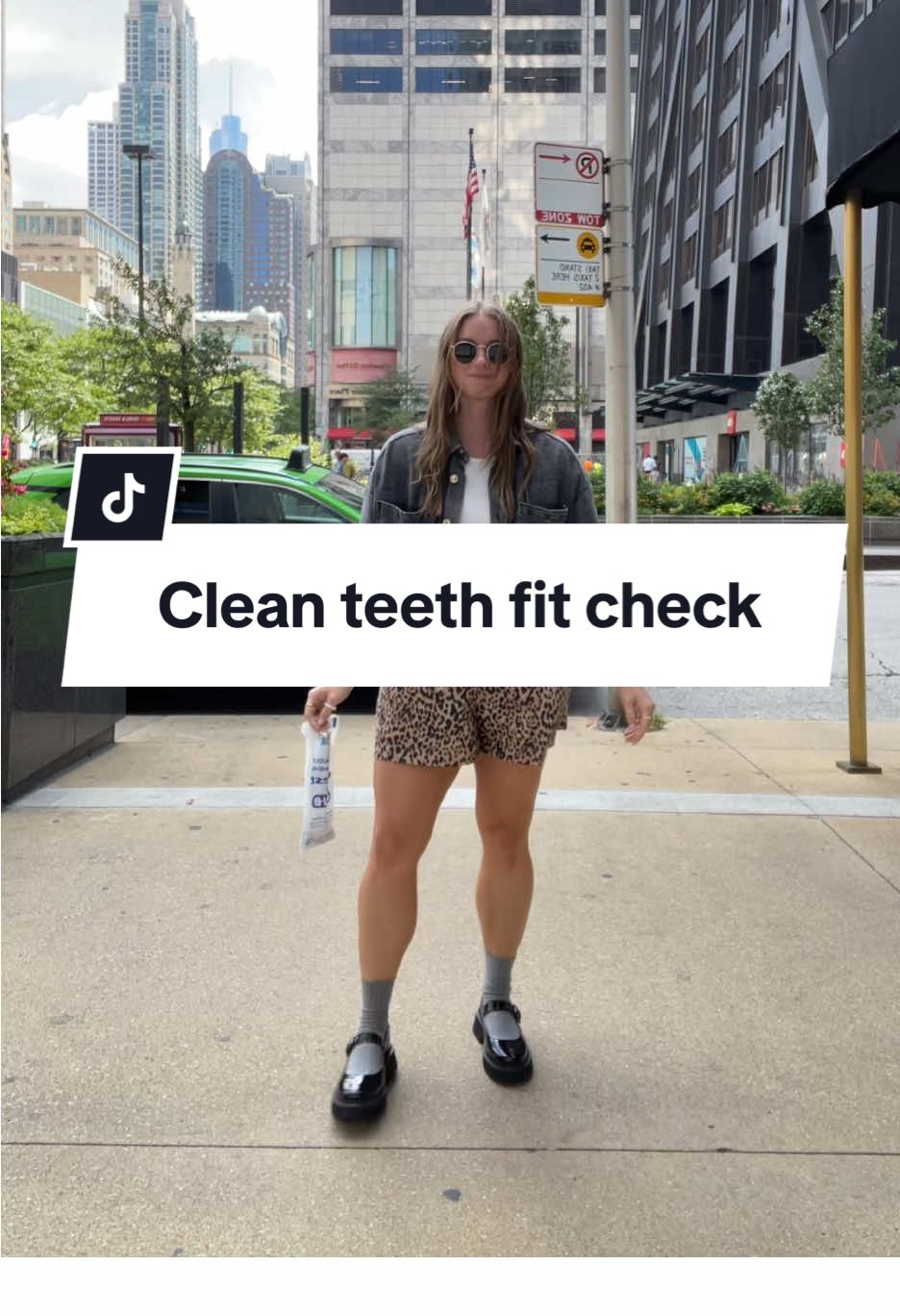 This never happens. Jacket: Zara, Shorts: Gap, Shoes: @Marc Nolan #midsizefashion #transitionaloutfits #leopardprint #maryjanes #chicagotiktok 