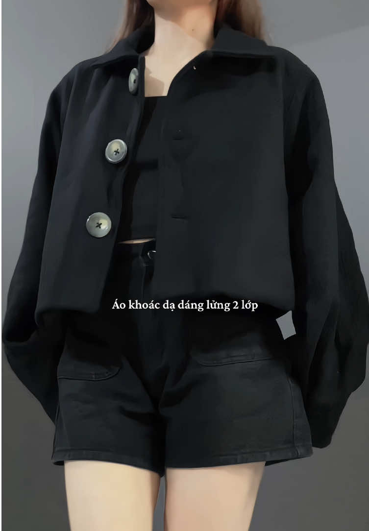Áo khoác dạ 2 lớp dày dặn lắm nha #aokhoacda #áodạ #outfitideas #thoitrangnu #outfitmuadong 