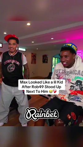 Max Looked Like a lil Kid After Rob49 Stood Up Next To Him 😭❤️‍🩹 #plaqueboymax #rob49 #fyp #viral #teamwork 