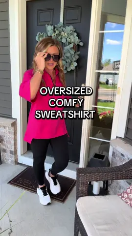 A lightweight pullover that's perfect with biker shorts and leggings for Fall!! So comfy and lightweight!! @Fisoew Sports  #sweatshirt #sweatshirts #zipup #pullover #fallfashion 