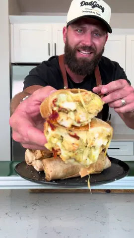 🔥 save and 😍 this one…Drop a “BURRITO SHRED” if you’d smash this for meal prep! Tag someone and if they don’t respond in 24hrs they have to meal prep this for you. (Over 200 recipes in bio.. lets get shredded in a tasty way) Crispy air-fried chicken, smoky bacon, melty mozzarella + Swiss, and a creamy basil-pesto sauce that SLAPS. 64g protein in one burrito 🤯 Makes 6 burritos – meal prep = handled. 🥒 Ingredients (for 6 burritos) Protein & Base: 32 oz (907g) chicken breast, raw & skinless 5 slices center-cut bacon 150g reduced-fat mozzarella 12 slices Swiss cheese (2 per burrito) 6 medium tortillas (high-protein or low-carb if you want lighter) Sun-dried tomatoes (optional, ~30g) Seasoning for Chicken: 1 tsp salt 1 tsp black pepper 1 tsp garlic powder 1 tsp paprika 1 tsp Italian seasoning Pesto Sauce: 150g nonfat cottage cheese 1 tbsp pesto 30g basil paste Juice of ½ lemon 2 garlic cloves, minced 5g Parmesan powder 1 tsp chili flakes Splash of low-sodium chicken bone broth (for creaminess) Salt + pepper to taste ⚡ Macros (per burrito, without sun-dried tomato): 537 Calories | 64g Protein | 36g Carbs | 28g Fat (Add ~25 cals, 1g protein, 3g carbs, 1g fat with sun-dried tomato) 👨‍🍳 Recipe Air Fry the Chicken:  Dice chicken, season with salt, pepper, garlic powder, paprika, and Italian seasoning. Air fry at 400°F for 16–18 min, flipping halfway. Cook the Bacon:  Bake 5 slices at 400°F for 12–15 min until crispy. Chop. Make the Sauce:  Blend cottage cheese, pesto, basil paste, lemon juice, garlic, Parmesan, chili flakes, and splash of bone broth until creamy. Season to taste. Mix Filling:  Toss cooked chicken + bacon with sauce in a large bowl. Fold in 150g mozzarella until cheesy and coated. Assemble Burritos: Lay tortilla flat Add filling Sprinkle optional sun-dried tomato Top with 2 slices Swiss Roll tight Final Toast (Optional):  Crisp burritos in a skillet or air fryer until golden brown and cheese melts. #meal #mealprepping  #highprotein #EasyRecipes 