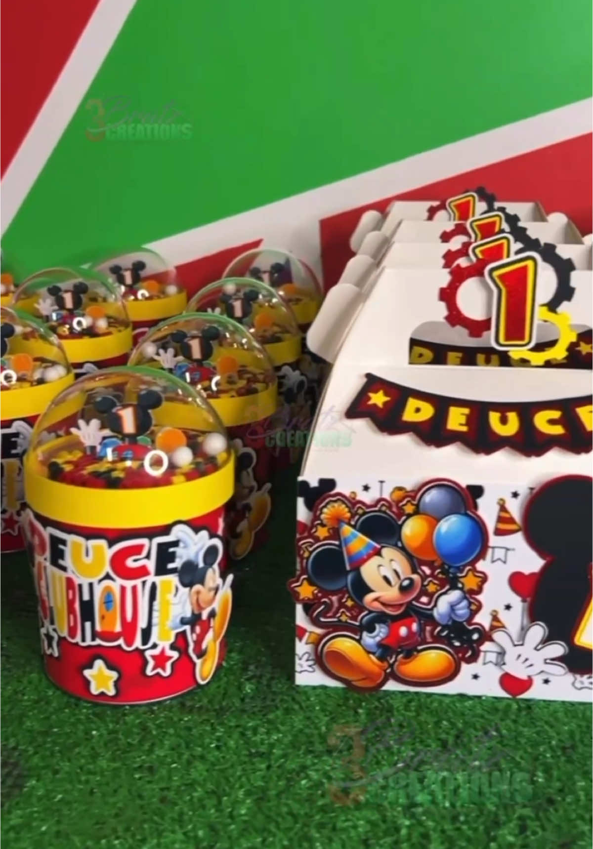 Custom Mickey Mouse Party Favors + Shirts + Outfits ❤️🖤💛🤍 #3bratzcreations #custompartyfavors #partyfavors #mickeymouse #mickeymouseparty #custombirthdayshirt #toddleroveralls #pringleshakers #gableboxes #customcoloringbooks 